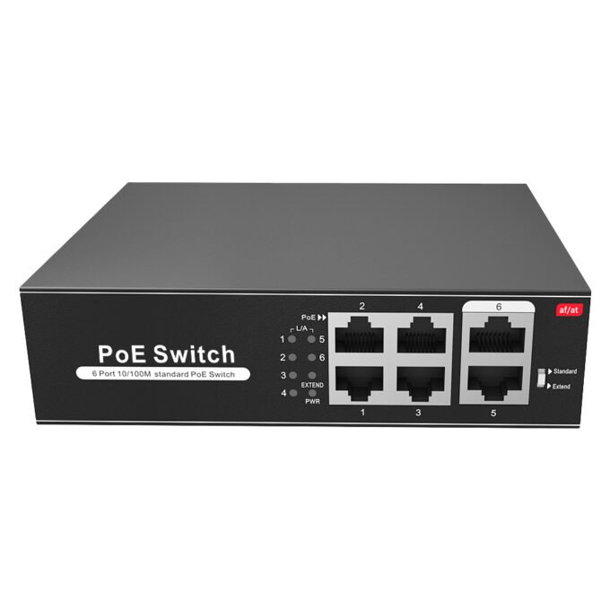 Switch PoE 4 ports 2 Uplink